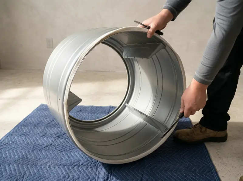 Worn LG dryer felt drum seal on front bulkhead — worn through causing scraping noise