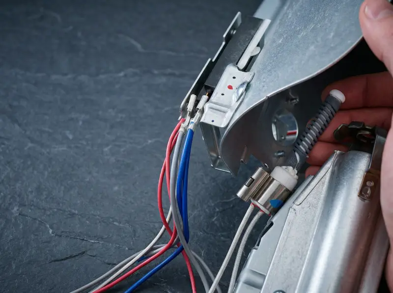 Failed LG gas dryer igniter — cracked ceramic, no continuity