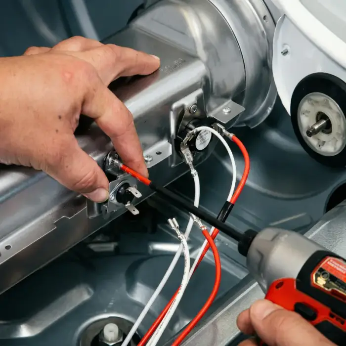 LG dryer thermal fuse — small part that causes 40% of no-heat failures